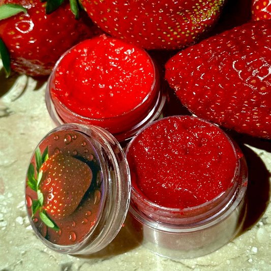 Kit de Esfoliante e Balm Labial - Moranguinho