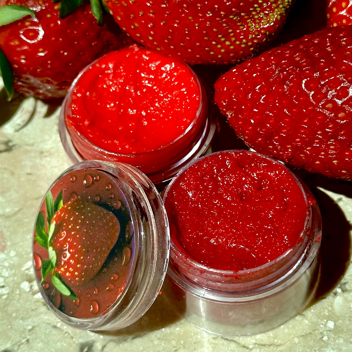 Kit de Esfoliante e Balm Labial - Moranguinho