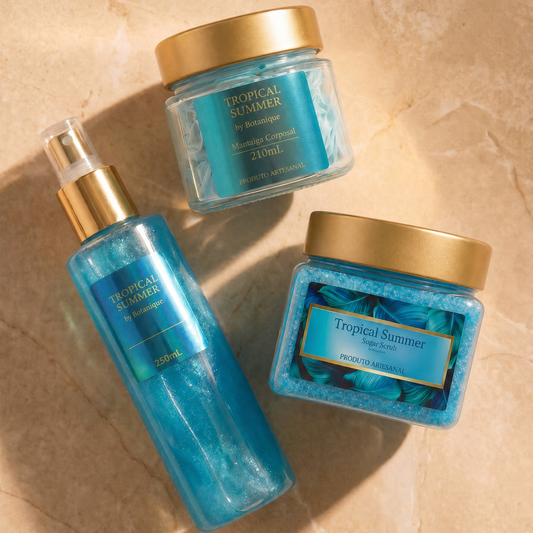 Kit Tropical Summer - Body Splash + Esfoliante + manteiga